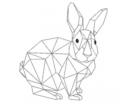 Motif de broderie machine lapin  origami