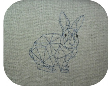 Motif de broderie machine lapin  origami