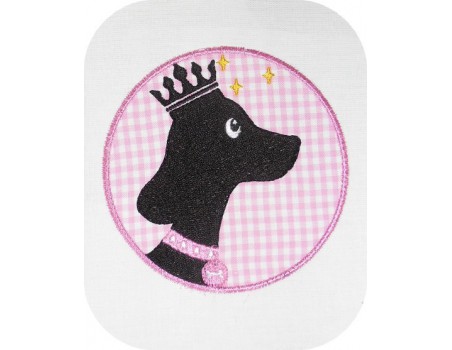 Motif de broderie chien cocker