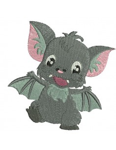 Motif de broderie machine chauve souris
