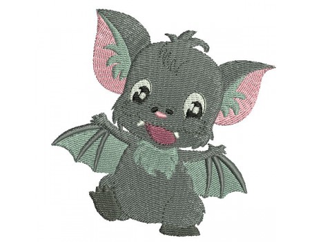 Motif de broderie machine chauve souris