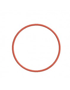 Motif de broderie cadre rond en appliqué