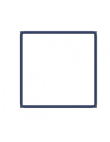 Motif de broderie cadre carré en appliqué