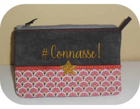 Motif de broderie machine ITH trousse connasse