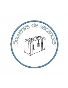 Motif de broderie chien bouledogue