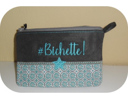 Motif de broderie machine ITH trousse Bichette