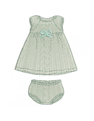 Motif de broderie machine ensemble bloomer fille