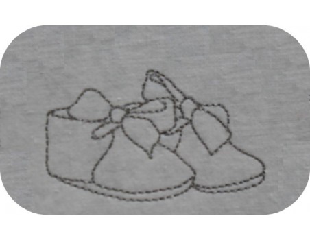 Motif de broderie chaussons de bébé redwork