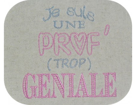 Motif de broderie  machine prof géniale