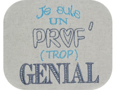 Motif de broderie  machine prof génial