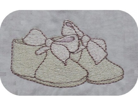 Motif de broderie chaussons