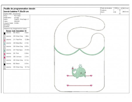 Instant downloads machine embroidery design machine  ITH  bib customizable  marmot for girl