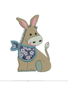 Motif de broderie petit âne