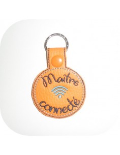 Instant download machine embroidery design vendée heart keychains ith