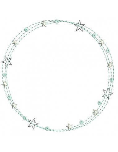 Instant download machine embroidery design crystal frame