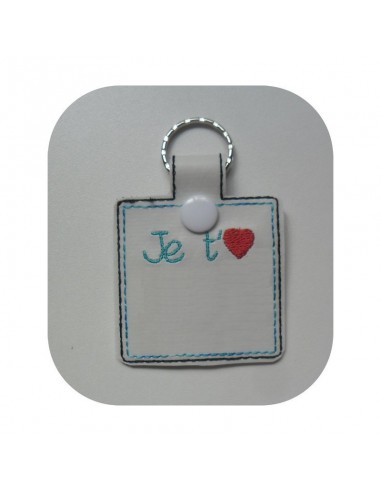 machine embroidery design  I love you mom keychains ith