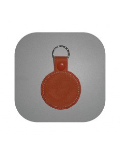 Motif de broderie machine porte clé rond personnalisable ITH
