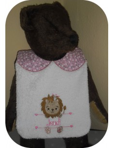 Instant downloads machine embroidery design machine  ITH  bib customizable  cow for girl