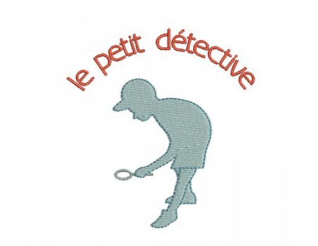 Motif de broderie le petit détective