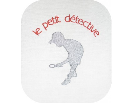 Motif de broderie le petit détective