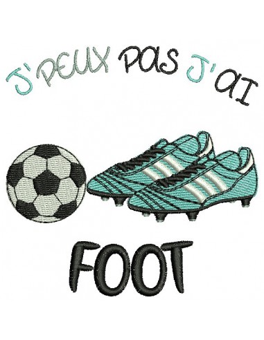 Instant download machine embroidery design I can't football