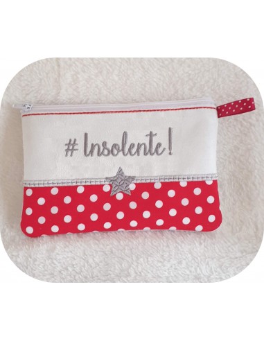 Motif de broderie machine ITH trousse Insolente