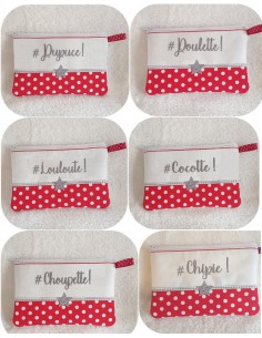 Motif de broderie machine ITH collection n°6 de trousses