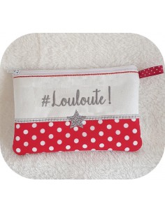 Motif de broderie machine ITH trousse Louloute