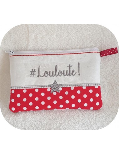 Motif de broderie machine ITH trousse Louloute