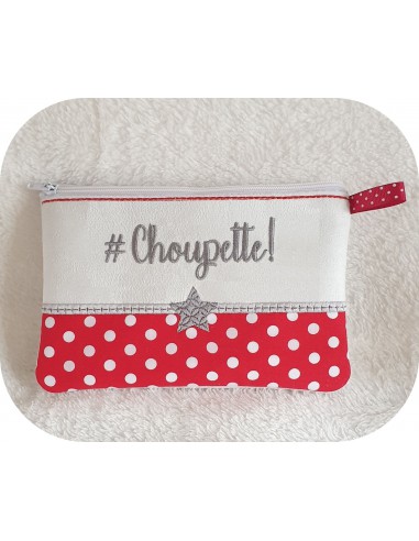 Motif de broderie machine ITH trousse Choupette