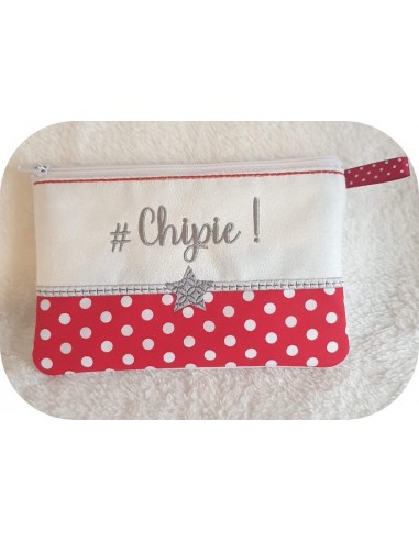 Motif de broderie machine ITH trousse Chipie