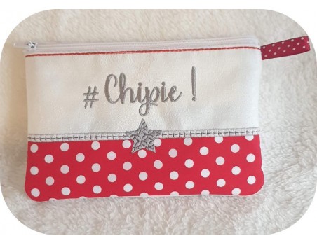 Motif de broderie machine ITH trousse Chipie