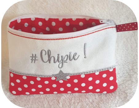 Motif de broderie machine ITH trousse Chipie