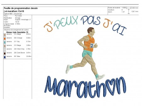 Instant download machine embroidery design I can't Athletics
