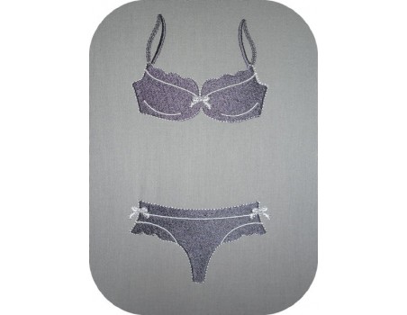 Motif de broderie  ensemble  lingerie 