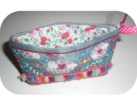 Motif de broderie machine ITH trousse bohème