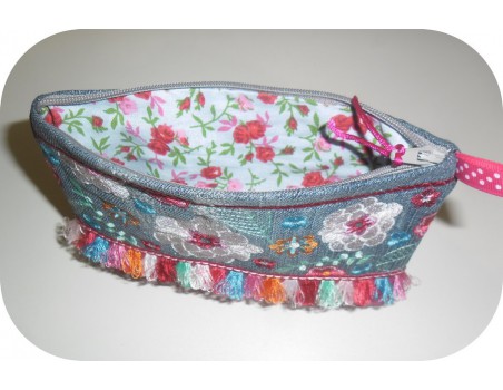 Motif de broderie machine ITH trousse bohème