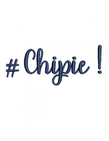 Motif de broderie machine  chipie