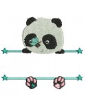 Instant download machine embroidery  panda to customize for boy
