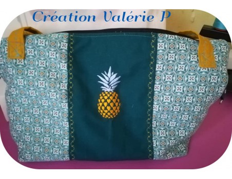 Motif de broderie machine ananas coeur