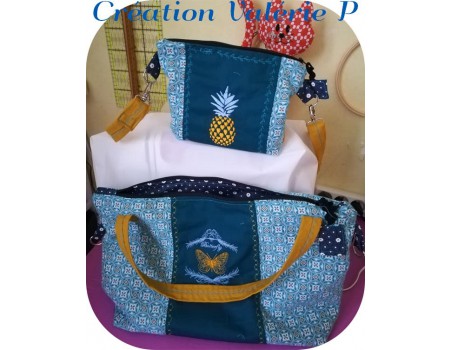 Motif de broderie machine ananas coeur