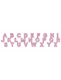 Motif de broderie machine alphabet appliqué