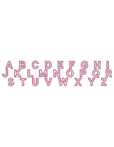 Motif de broderie alphabet appliqué
