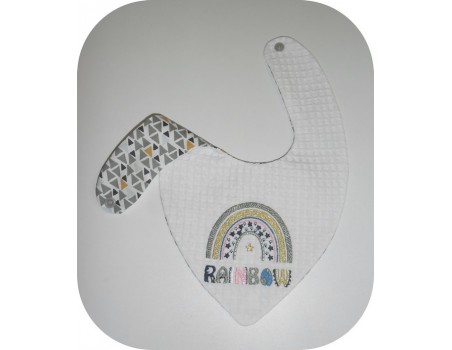 Motif de broderie machine arc en ciel Rainbow