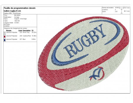 Embroidery design text I can not rugby