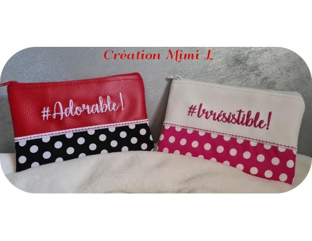 Motif de broderie machine ITH trousse  Adorable