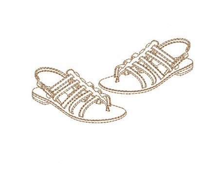 Instant download machine embroidery design applique platform shoes