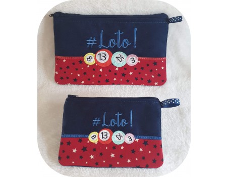 Motif de broderie machine ITH  trousse Loto