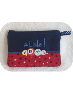 Motif de broderie machine ITH  trousse Loto