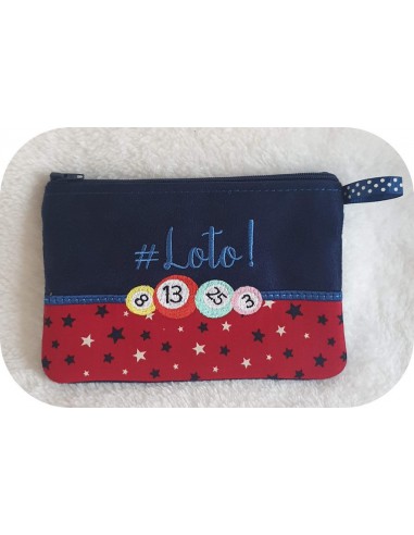 Instant download machine embroidery   ith zip purse UNO